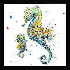 Print Open Edition Animals - Mini Me-30 x 30-Black Box Frame (No Mount)