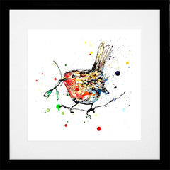 Print Open Edition Animals - Mistletoe-30 x 30-Black Box Frame (With Mount)