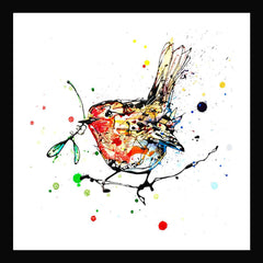 Print Open Edition Animals - Mistletoe-30 x 30-Black Box Frame (No Mount)