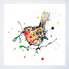 Print Open Edition Animals - Mistletoe-30 x 30-White Box Frame (No Mount)