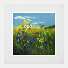 Original - Mixed Meadow 2-Available In One Size Only-White Box Frame (With Mount)