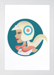 Mod Girl White Frame