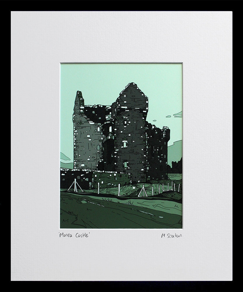 Monea Castle Small Flat Black Frame