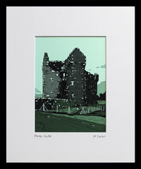 Monea Castle Small Flat Black Frame