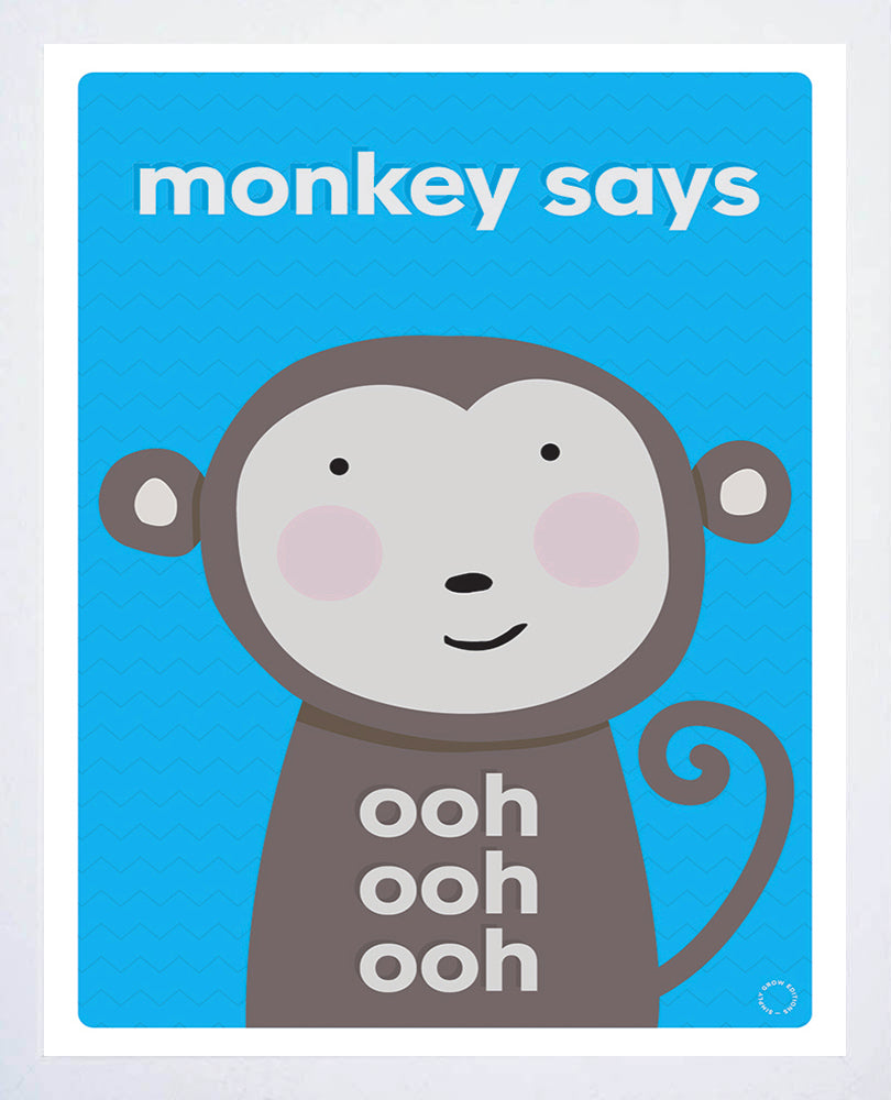 Monkey Says White Frame