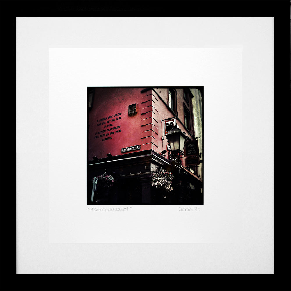 Belfast - Montgomery Street Black Frame (With Mount)