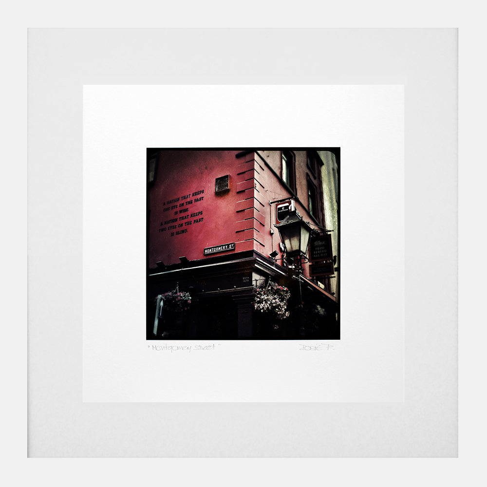 Belfast - Montgomery Street White Frame (With Mount)