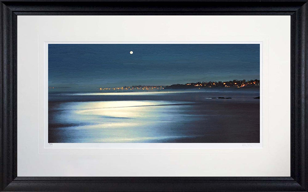Co Down - Moonlight Bay Bangor from Helens Bay Frame Black Moulded 71X45