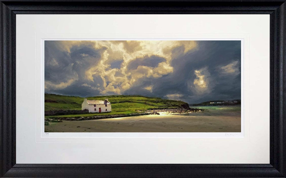 Co Donegal - Moonlight on Tra Beag Strand Donegal Frame Black Moulded 71X45