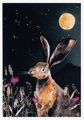 Moonlit Hare-33 x 55.5-Unframed