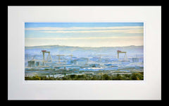 Belfast - Morning Mist-71 x 45-Flat Black Frame