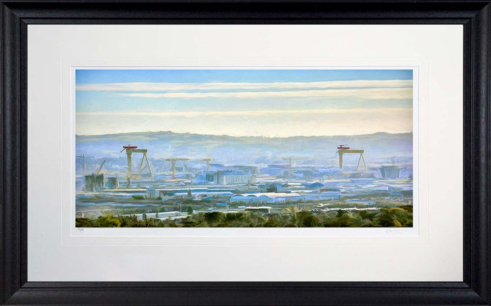 Belfast - Morning Mist Frame Black Moulded 71X45