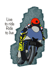 Motorcyclist Unframed