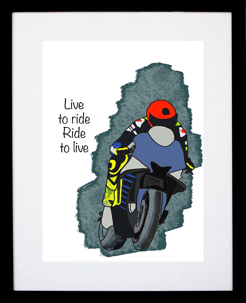 Motorcyclist Black Frame