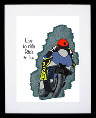 Motorcyclist Black Frame