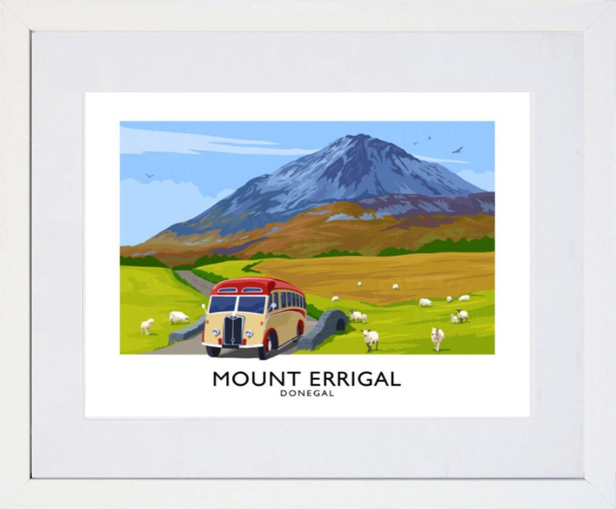 Co Donegal - Mount Errigal-40 x 30-White Box Frame (With Mount)
