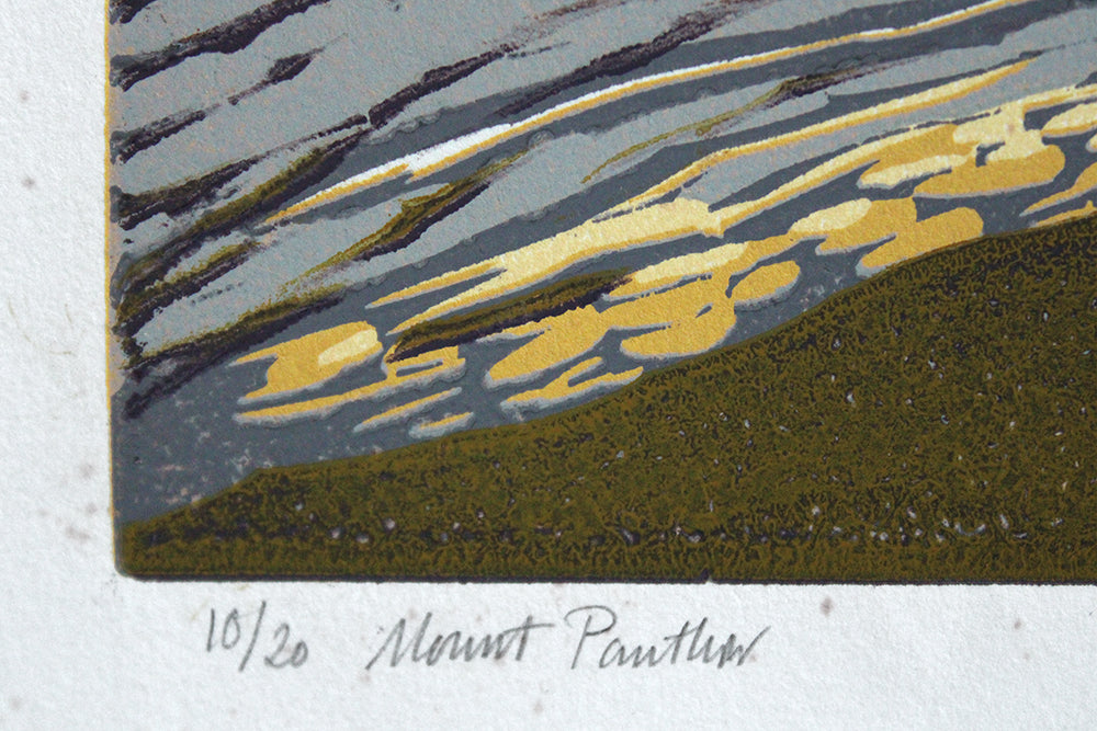 Linocut Print - Mount Panther 1994