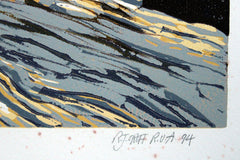 Linocut Print - Mount Panther 1994