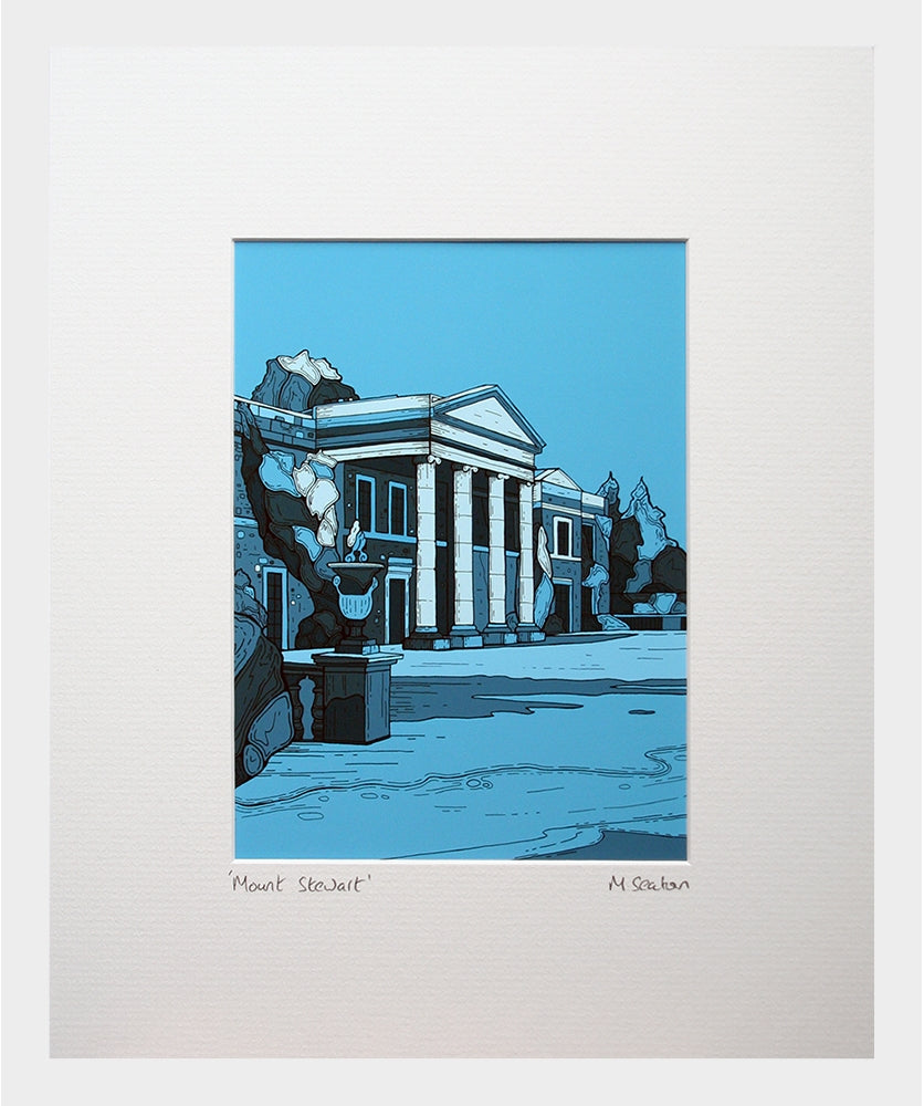 Mount Stewart-16 x 11.5-Small Flat White Frame
