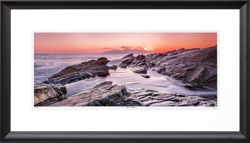 Co Down - Mourne Sunset - Ltd Edition Black Scoop Frame