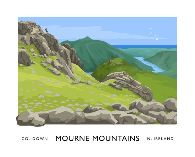 Co Down - Mournes Slieve Bernagh Unframed 70x50