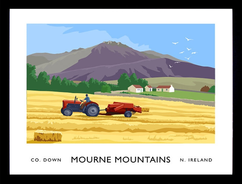 Co Down - Mournes Hay Frame Black 70x50