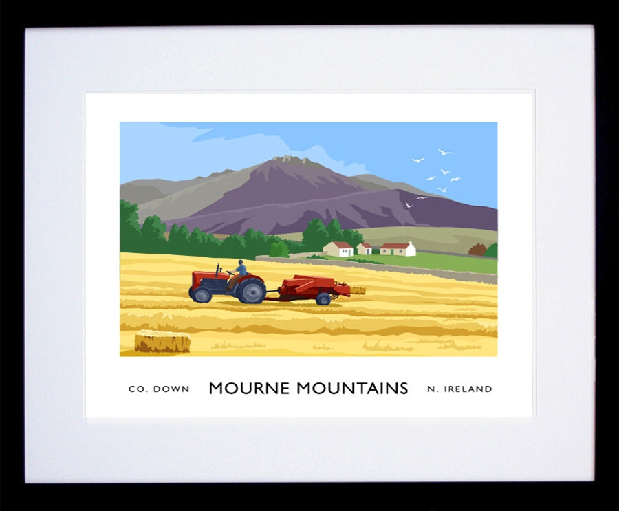 Co Down - Mournes Hay Frame Black 40x30 With Mount