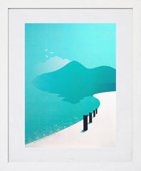 Mourne Mountains From Murlough Beach White Frame (With Mount)