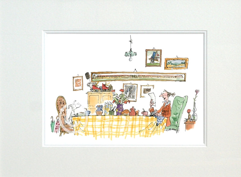 Signed Quentin Blake - Mrs Armitage Read The Letter To Breakspear Unframed