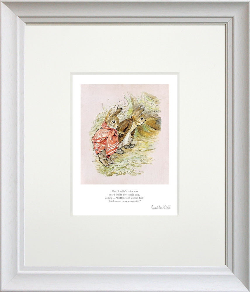 Peter Rabbit - Mrs Rabbit's Voice was Heard - Framed