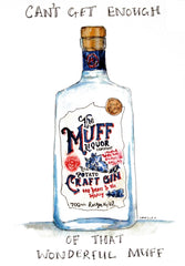 Drinks Gin - Muff Unframed