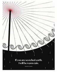 Murasaki Shikibu - Rain Unframed