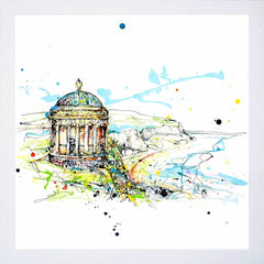 Print Open Edition Landscapes - Mussenden Temple-30 x 30-White Box Frame (No Mount)