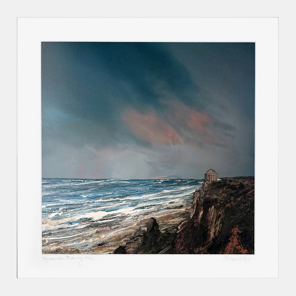 Print - Mussenden Evening - White Box Frame