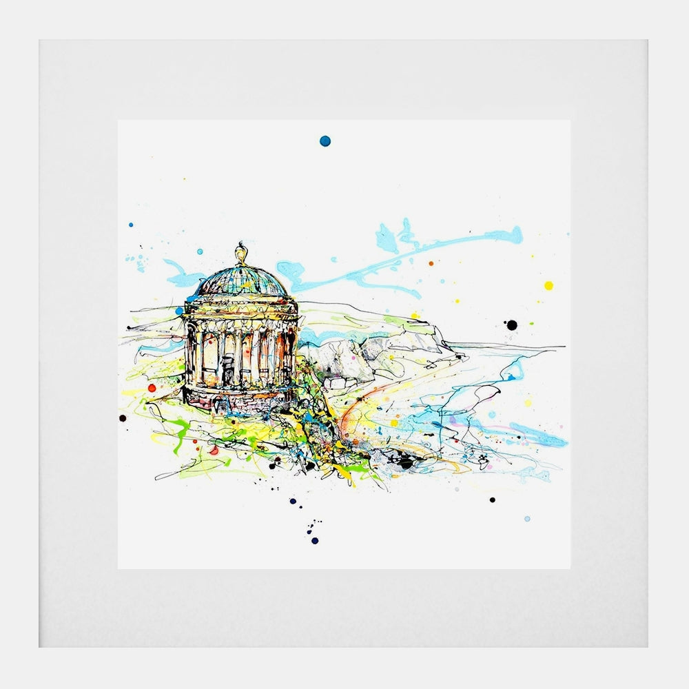 Print Open Edition Landscapes - Mussenden Temple-30 x 30-White Box Frame (With Mount)