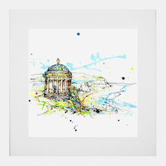 Print Open Edition Landscapes - Mussenden Temple-30 x 30-White Box Frame (With Mount)