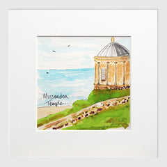 Mussenden Temple 1 Small Flat White Frame