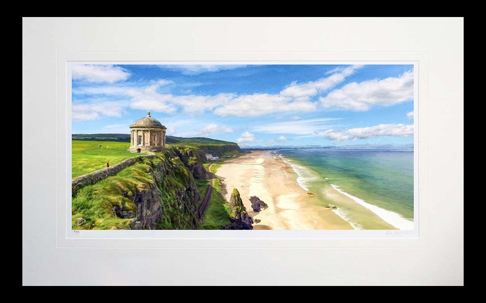 Co Derry - Mussenden Temple-71 x 45-Flat Black Frame