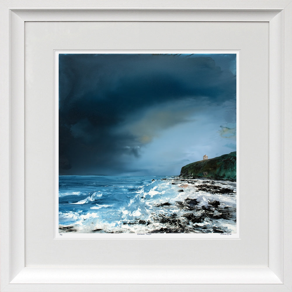 Print - Mussenden Temple Chunky White Frame