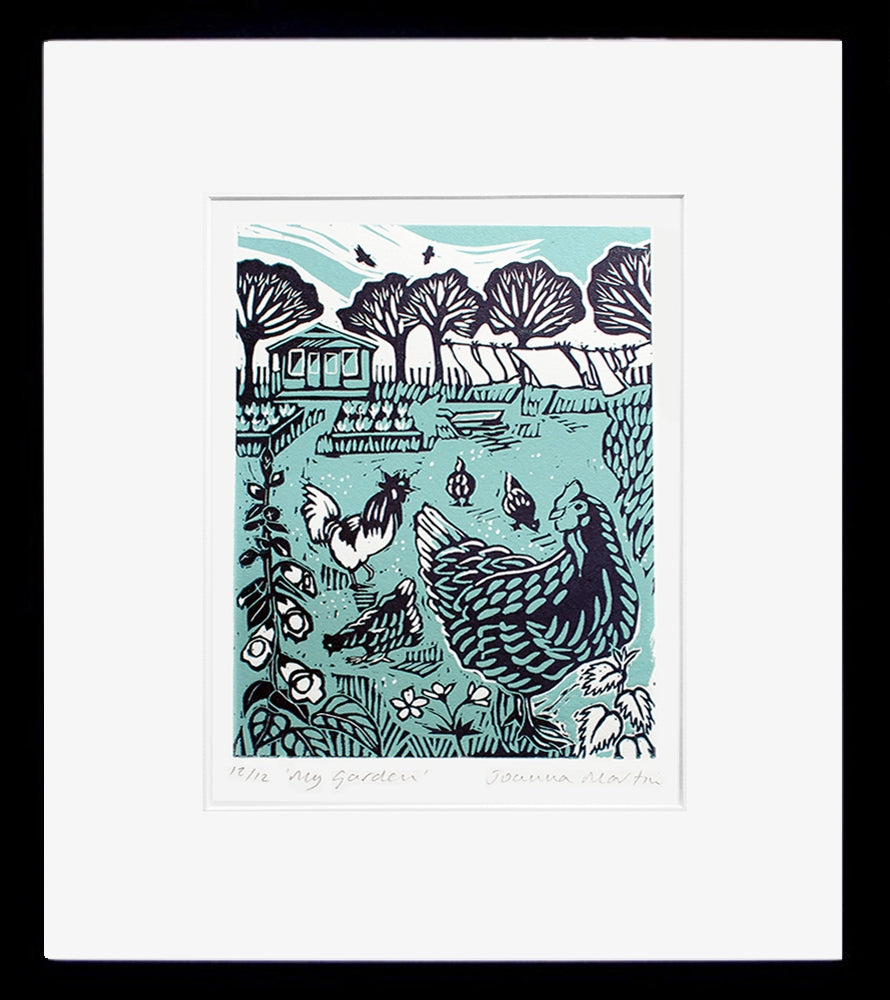 Lino Print - My Garden