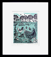 Lino Print - My Garden