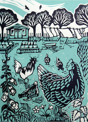 Lino Print - My Garden