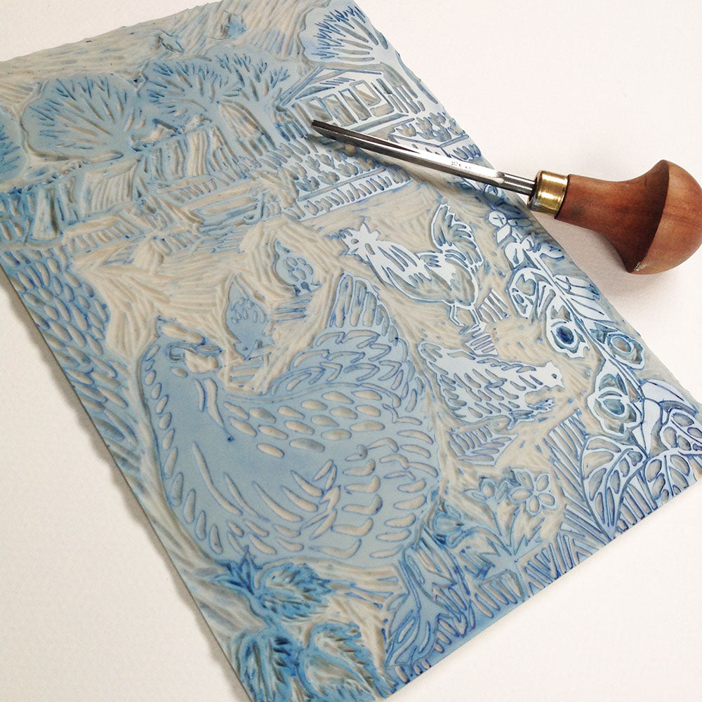 Lino Print - My Garden