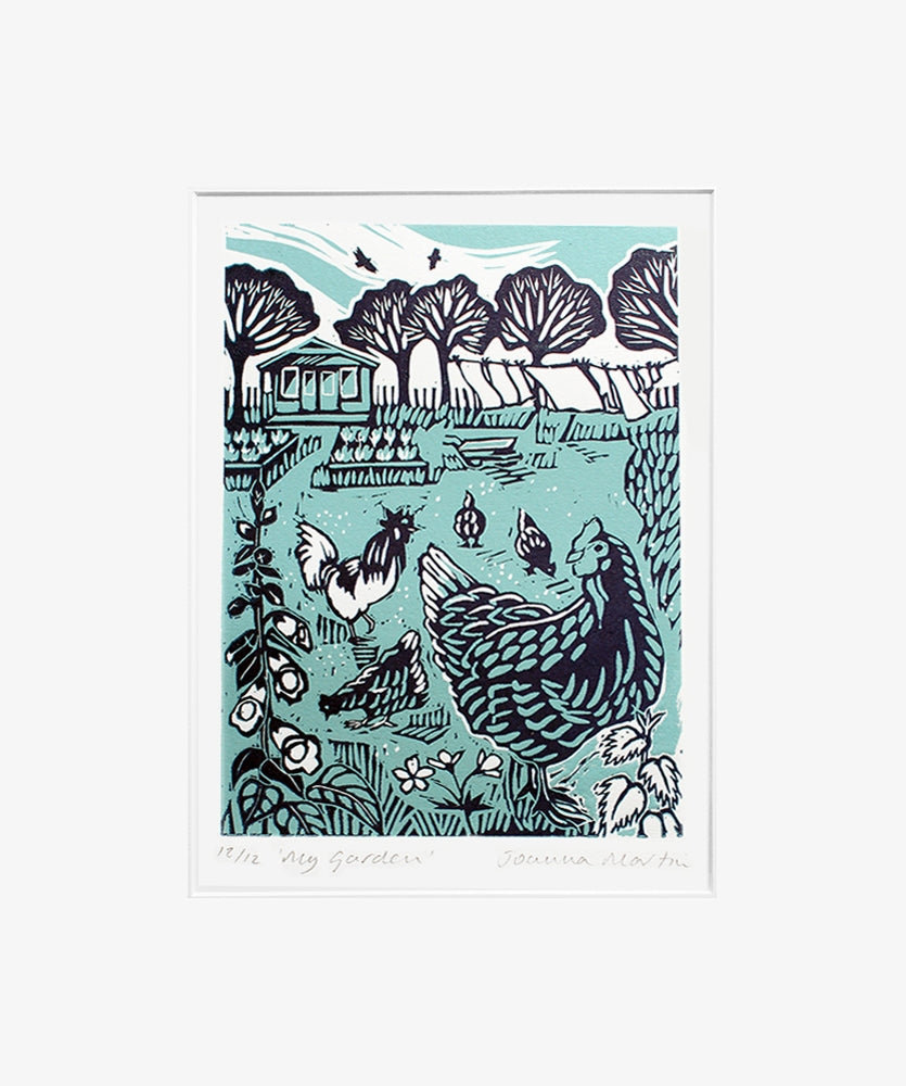 Lino Print - My Garden Unframed