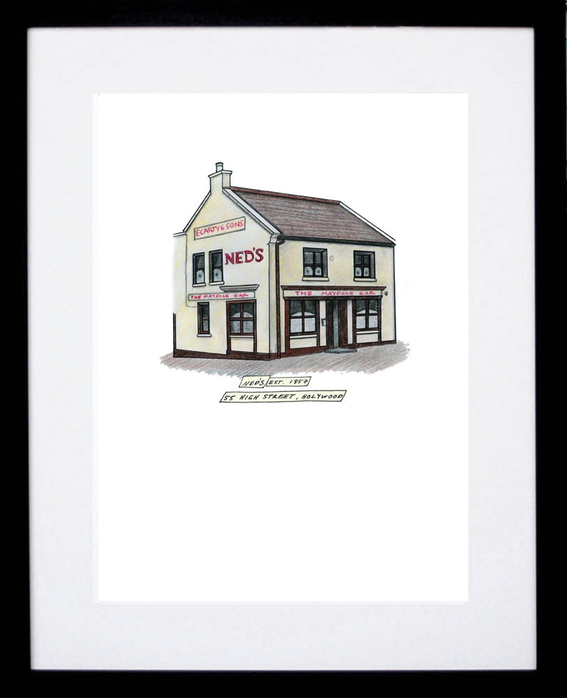 Pubs - Ned's Bar Black frame