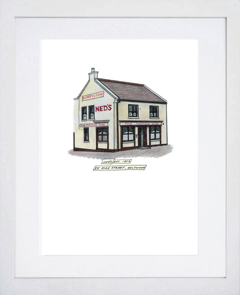 Pubs - Ned's Bar White Frame