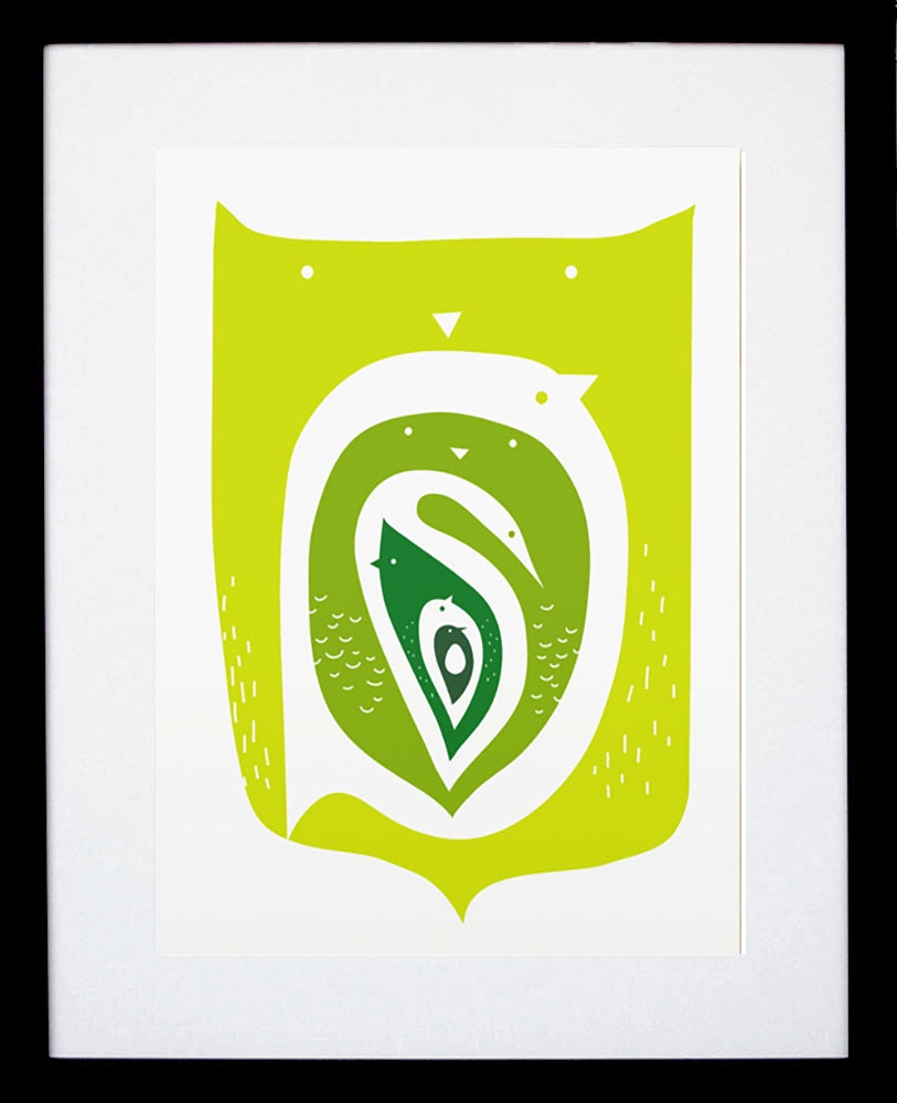 Nesting Birds Black Frame