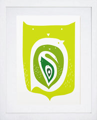 Nesting Birds-White Frame