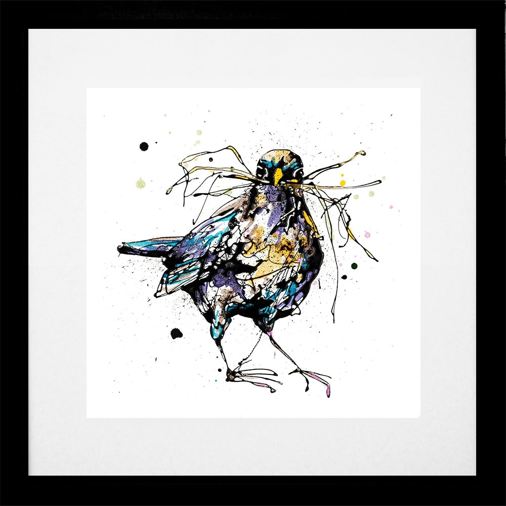 Print Open Edition Floral - Nesting-30 x 30-Black Box Frame (With Mount)