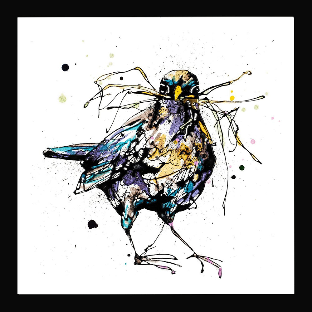 Print Open Edition Floral - Nesting-30 x 30-Black Box Frame (No Mount)